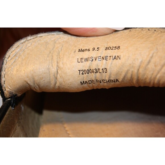 FRYE Black Lewis Venetian Leather Loafers Driving Moccasins Men's sz 9.5 - Picture 8 of 8